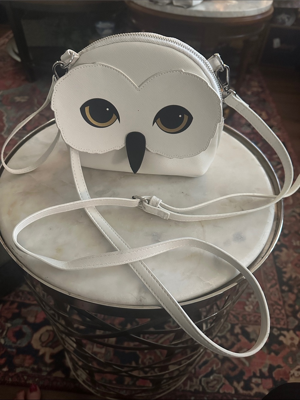 White Owl Face Crossbody Bag - Cute Women's Shoulder Bag